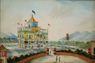 La Favorita lub chiński pałac, Palermo, projekt Marvuglia i Giuseppe Patricola dla króla Fernanda IV, ok. 1815 (wc na papierze) autorstwa English School
