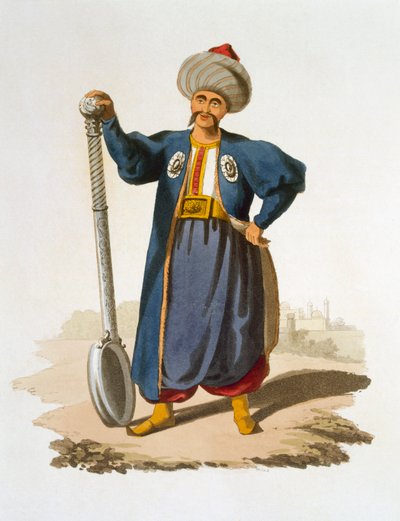 Kadziarka, 1818 (kolorowa akwatinta) autorstwa English School