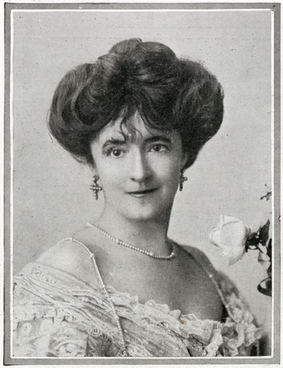 Lady Duff Gordon, fragment Pasażerów na RMS Titanic, z „The Sphere”, 27 kwietnia 1912 (lito) (patrz także 450780) autorstwa English School