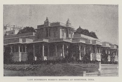 Szpital damski Lady Dufferin w Oodeypoor, Indie (grawerowanie) autorstwa English School