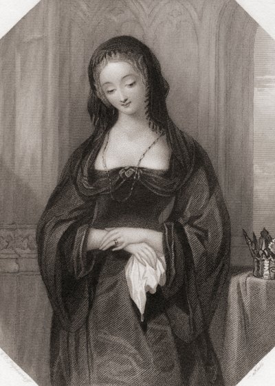 Lady Grey. Główna postać kobieca ze sztuki Szekspira Król Henryk VI autorstwa English School