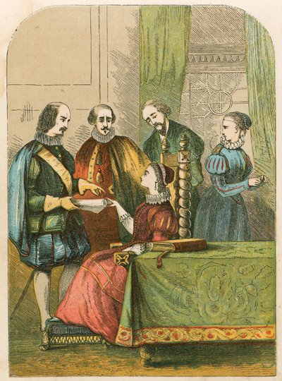 Lady Jane Grey poprosiła o przyjęcie Korony autorstwa English School