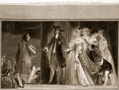 Lady Mary podarowana księciu Orange, ilustracja z Davida Hume