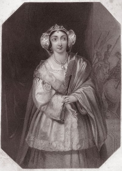 Lady Percy (Henryk IV) (Król Henryk IV) w – „”Galeria kobiet Szekspira, kolekcja czterdziestu pięciu poważnych portretów autorstwa pierwszych artystów Londynu, wzbogacona uwagami krytycznymi i literackimi””” około 1838 r. – z „ „Galeria kobiet Shakes autorstwa English School