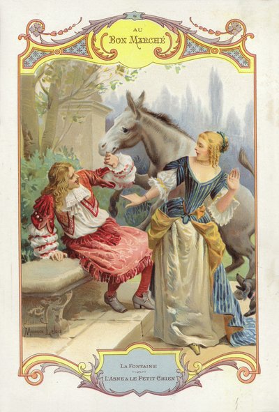 Pani i pan spłoszony przez konia autorstwa English School