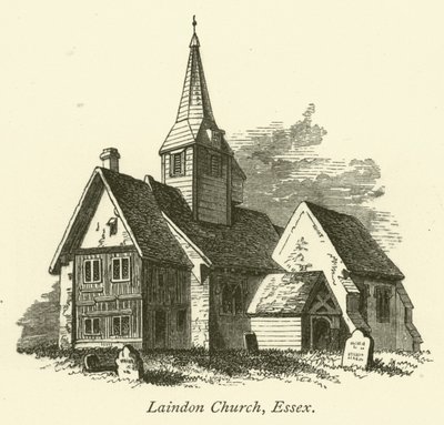 Kościół Laindon, Essex (grawerunek) autorstwa English School