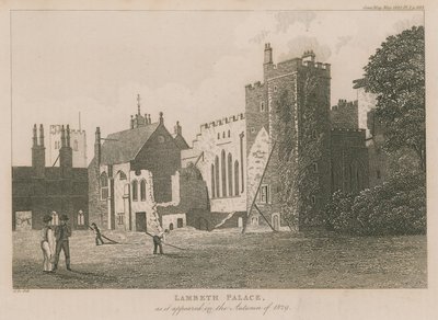 Pałac Lambeth w postaci, w jakiej pojawił się jesienią 1829 r. autorstwa English School