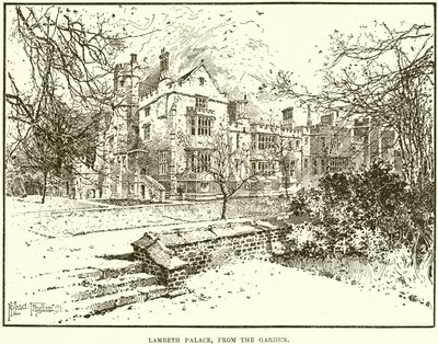 Pałac Lambeth, od Ogrodu autorstwa English School