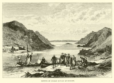 Lądowanie Karola Edwarda w Moidart autorstwa English School