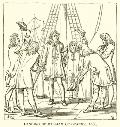 Lądowanie Wilhelma Orańskiego, 1688 autorstwa English School