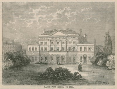 Lansdowne House, Berkley Square, 1800 autorstwa English School