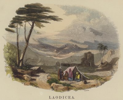 Laodycea (kolorowy grawerunek) autorstwa English School