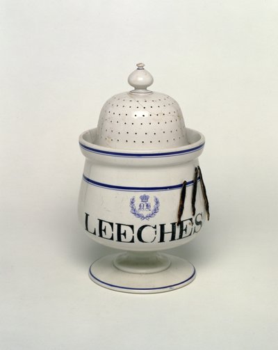 Słoik na pijawkę (ceramiczny) autorstwa English School