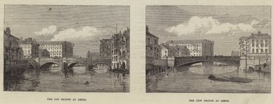 Leeds Bridge (grawerowanie) autorstwa English School