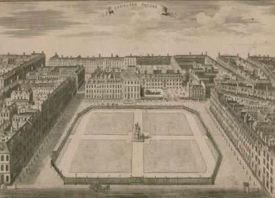 Leicester Square, Londyn, 1754 autorstwa English School