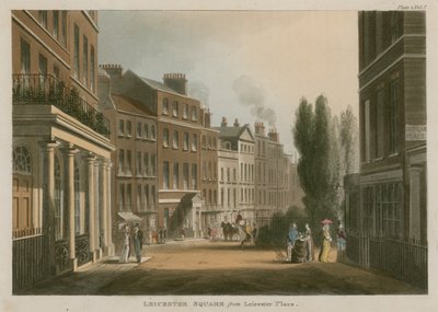 Leicester Square z Leicester Place w Londynie autorstwa English School