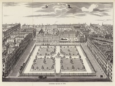 Plac Leicester w 1700 autorstwa English School