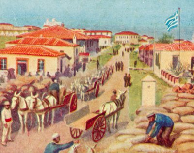 Lemnos, nad zatoką Mudros (kolorowa litografia) autorstwa English School