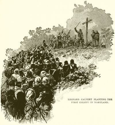 Leonard Calvert zakłada pierwszą kolonię w Maryland autorstwa English School