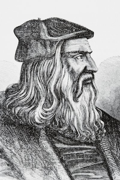 Leonardo da Vinci (lito) autorstwa English School