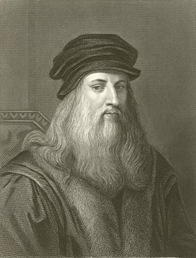 Leonardo da Vinci autorstwa English School