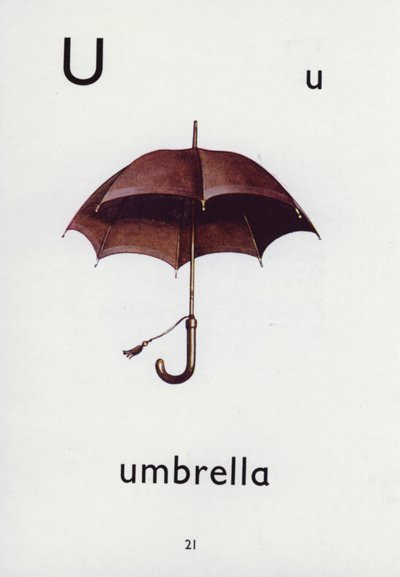 Litera U, parasol (kolor lito) autorstwa English School
