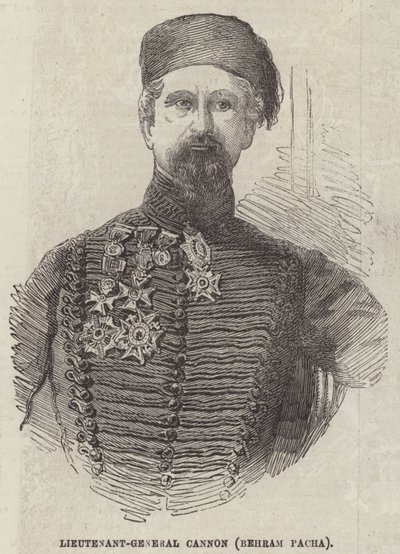 Generał porucznik Cannon (Behram Pacha) (rycina) autorstwa English School