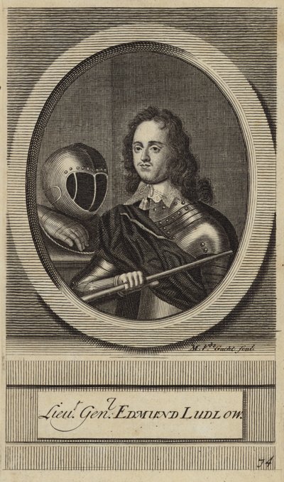 Generał porucznik Edmund Ludlow autorstwa English School