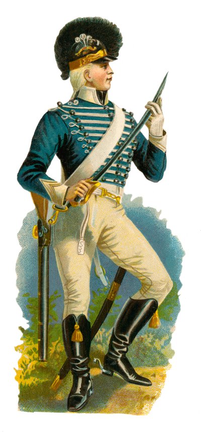 Lekki dragon z czasów Jerzego III, 1761-1820 autorstwa English School