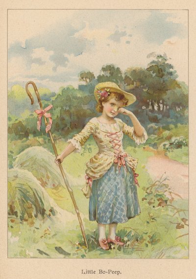 Mały Bo-Peep (chromolitho) autorstwa English School