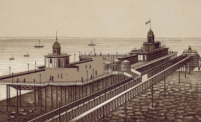 Liverpool: New Brighton Pier (litografia) autorstwa English School