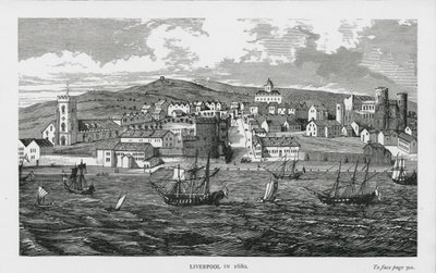 Liverpool w 1680 roku (rycina) autorstwa English School