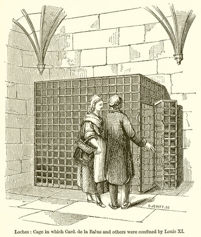 Loches: Klatka, w której kard. de la Balue i inni zostali ograniczeni przez Ludwika XI autorstwa English School