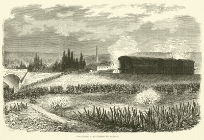 Baterie lokomotyw w akcji, listopad 1870 autorstwa English School
