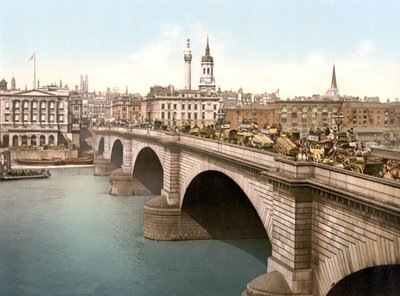 London Bridge (zdjęcie ręcznie kolorowane) autorstwa English School