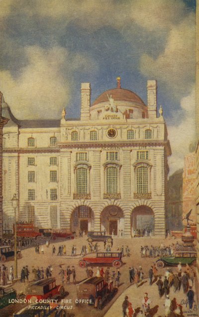 London County Fire Office, Piccadilly Circus autorstwa English School