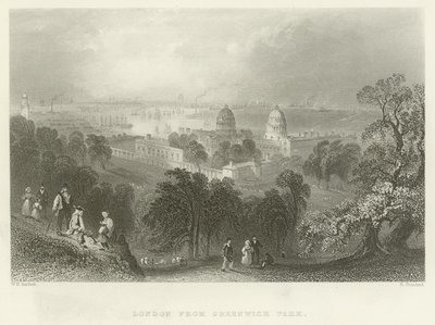 Londyn z Greenwich Park autorstwa English School