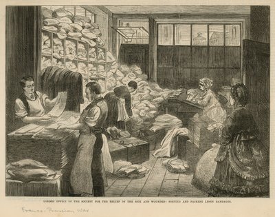 Londyńskie biuro Towarzystwa Pomocy Chorym i Rannym autorstwa English School