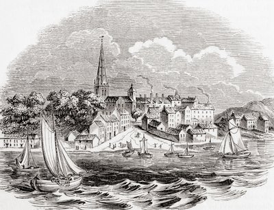 Londonderry, Irlandia Północna, ze Starej Anglii: A Pictorial Museum, pub. 1847 autorstwa English School