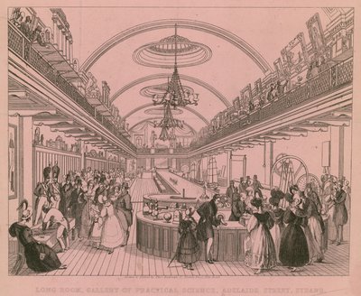 Long Room, Gallery of Practical Science, Adelaide Street, Strand, Londyn autorstwa English School