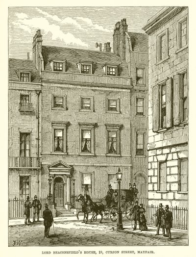 Dom Lorda Beaconsfields, 19, Curzon Street, Mayfair autorstwa English School