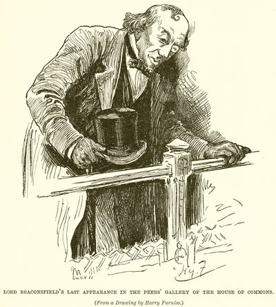 Lord Beaconsfields ostatni występ w Galerii Parów Izby Gmin autorstwa English School