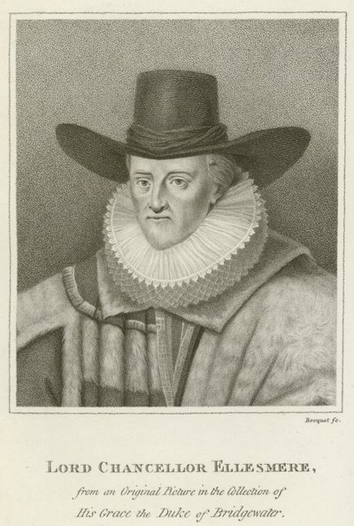 Lord Kanclerz Ellesmere (grawerowanie) autorstwa English School