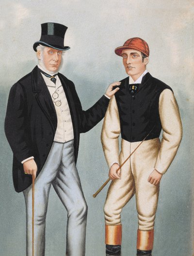 Lord Falmouth i Fred Archer (1857-1886) (wc na papierze) autorstwa English School
