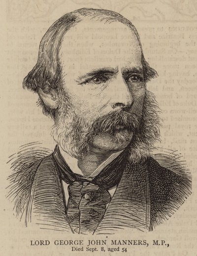Lord George John Manners, MP (grawerowanie) autorstwa English School