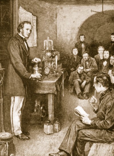 Lord Kelvin rozpoczął swoje badania naukowe w Glasgow w piwnicy z winami, którą przerobił na laboratorium autorstwa English School