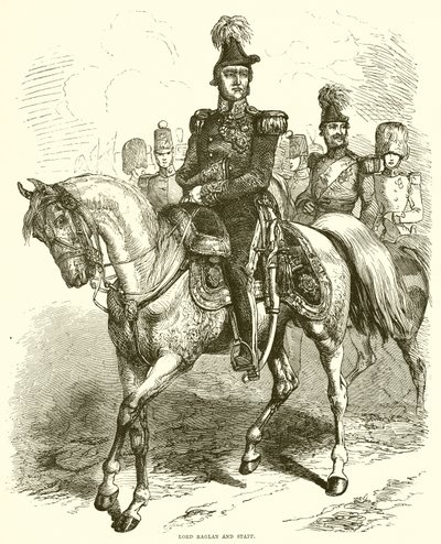 Lord Raglan i Staff autorstwa English School