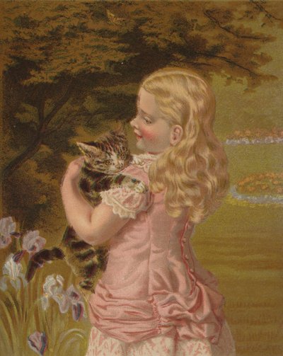 Kochający przyjaciele (chromolitho) autorstwa English School
