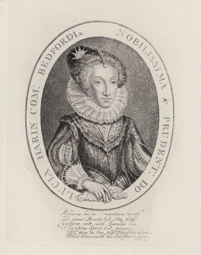 Lucy Harrington, hrabina Bedford (Grawerowanie) autorstwa English School