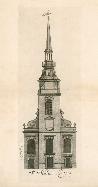 Wzgórze Ludgate, St Martin Ludgate autorstwa English School